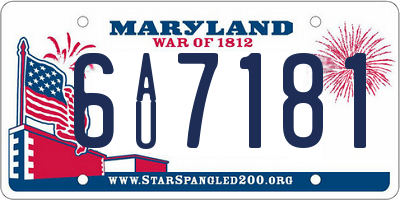 MD license plate 6AU7181