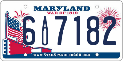 MD license plate 6AU7182