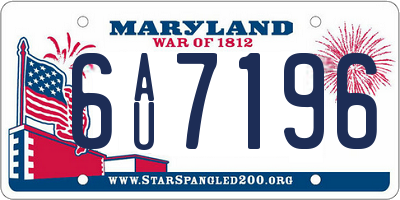 MD license plate 6AU7196