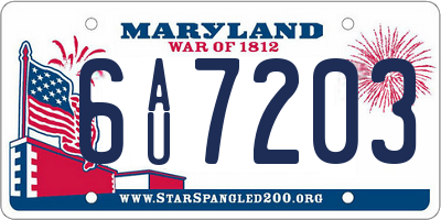 MD license plate 6AU7203