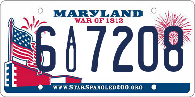 MD license plate 6AU7208