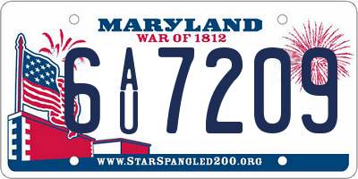 MD license plate 6AU7209