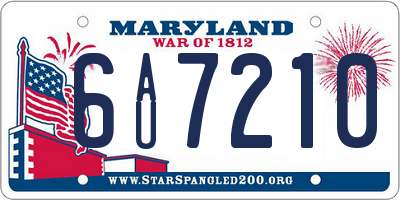 MD license plate 6AU7210