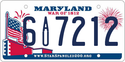 MD license plate 6AU7212