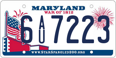 MD license plate 6AU7223