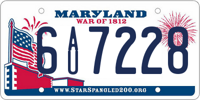 MD license plate 6AU7228
