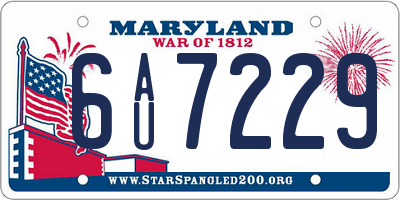 MD license plate 6AU7229