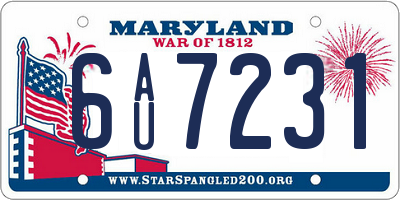 MD license plate 6AU7231