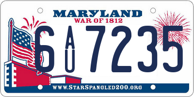 MD license plate 6AU7235