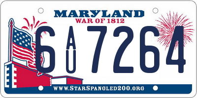 MD license plate 6AU7264
