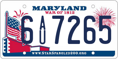 MD license plate 6AU7265