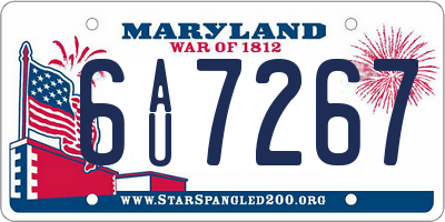 MD license plate 6AU7267