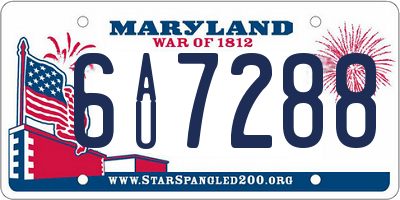 MD license plate 6AU7288