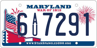 MD license plate 6AU7291