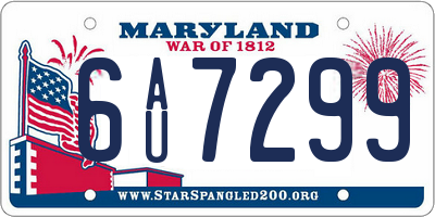 MD license plate 6AU7299