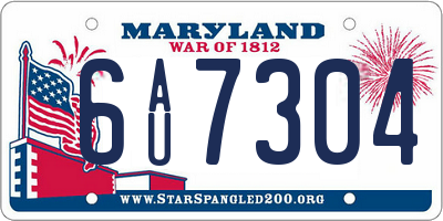 MD license plate 6AU7304