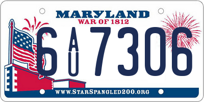 MD license plate 6AU7306