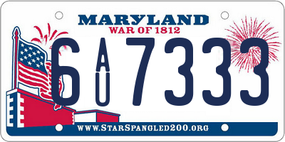 MD license plate 6AU7333