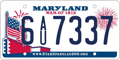 MD license plate 6AU7337
