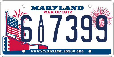 MD license plate 6AU7399