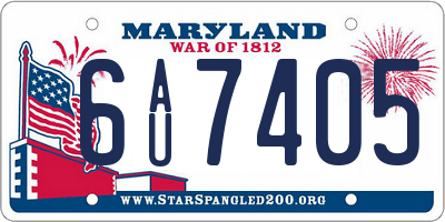 MD license plate 6AU7405