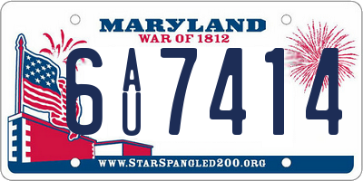 MD license plate 6AU7414