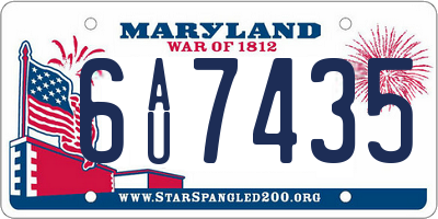 MD license plate 6AU7435