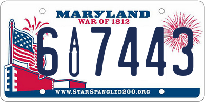 MD license plate 6AU7443