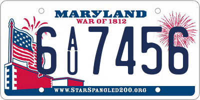 MD license plate 6AU7456
