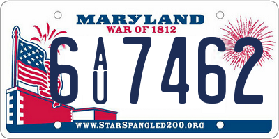 MD license plate 6AU7462