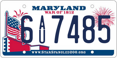 MD license plate 6AU7485