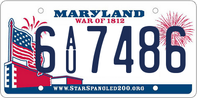 MD license plate 6AU7486