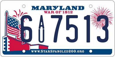 MD license plate 6AU7513