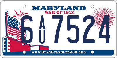 MD license plate 6AU7524
