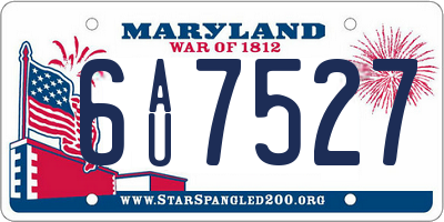 MD license plate 6AU7527