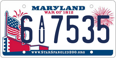 MD license plate 6AU7535