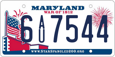 MD license plate 6AU7544