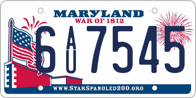 MD license plate 6AU7545