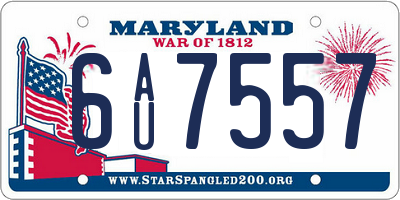 MD license plate 6AU7557