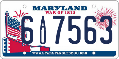 MD license plate 6AU7563