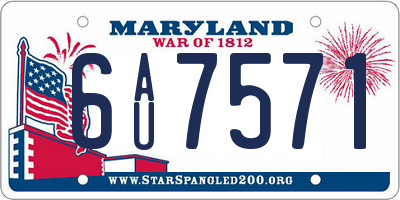 MD license plate 6AU7571