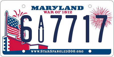 MD license plate 6AU7717
