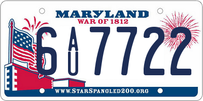 MD license plate 6AU7722