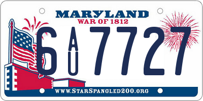 MD license plate 6AU7727