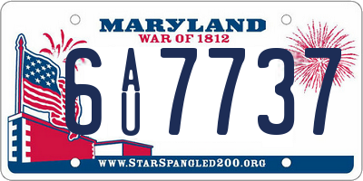 MD license plate 6AU7737