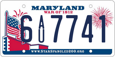 MD license plate 6AU7741