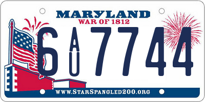 MD license plate 6AU7744