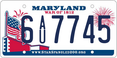 MD license plate 6AU7745