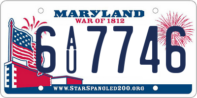 MD license plate 6AU7746