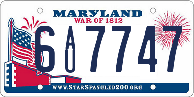 MD license plate 6AU7747